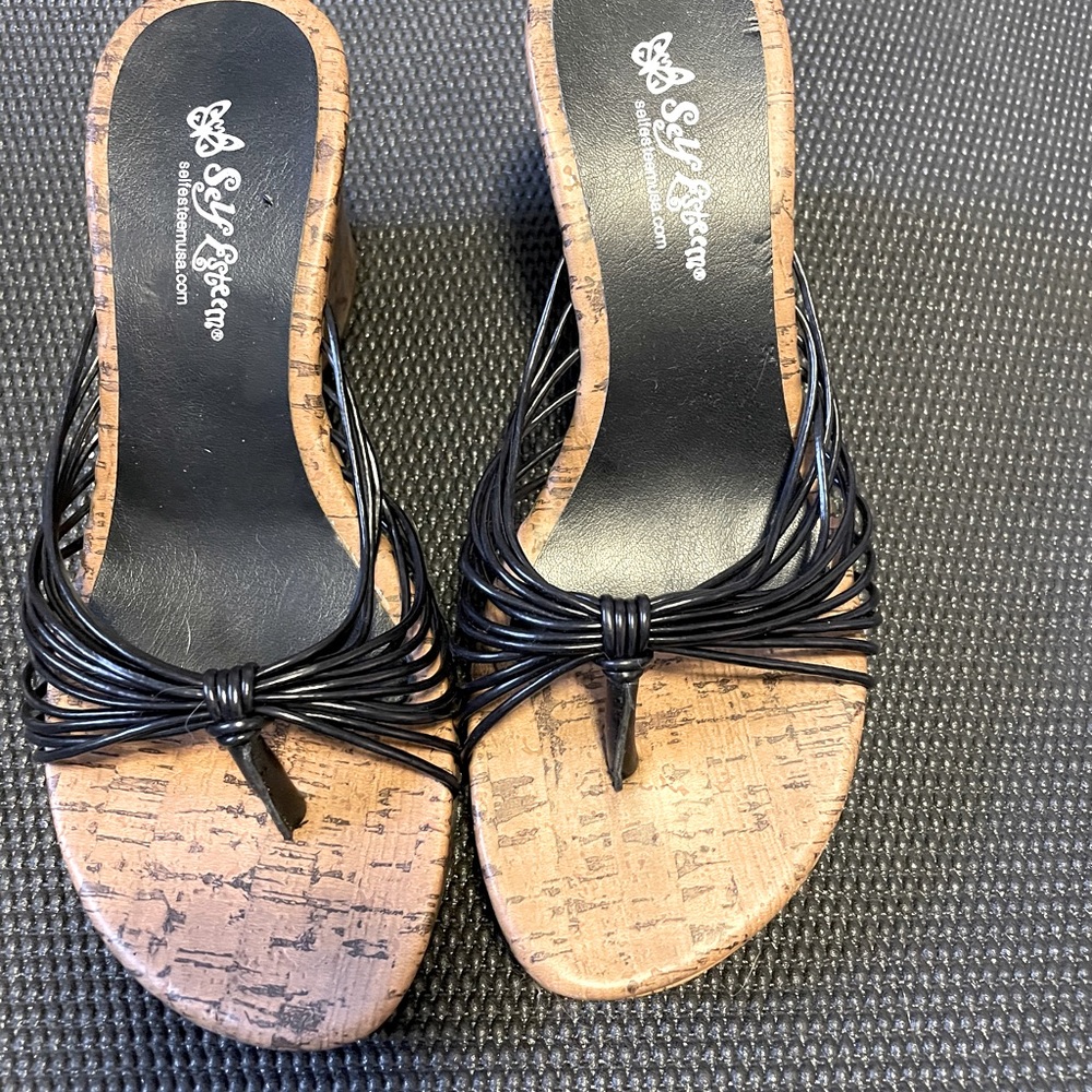 NWOT - SELF ESTEEM Cork Wedge Heel